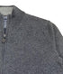 Pull-veste gris en mérinos et cachemire